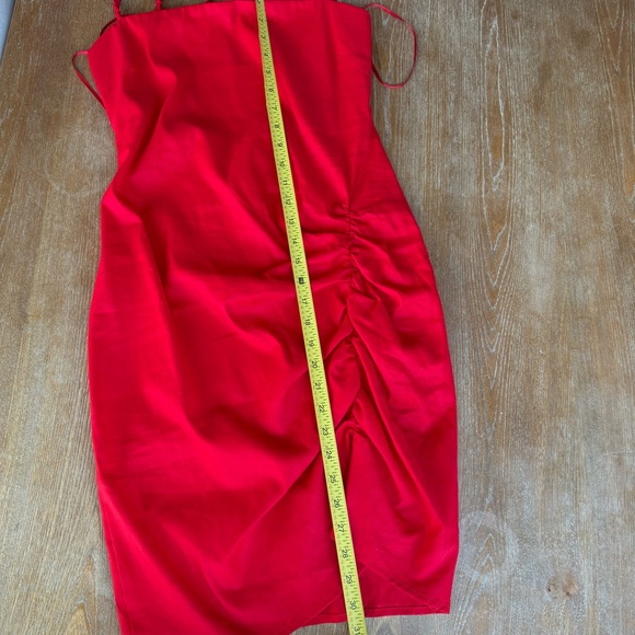 J. Crew Collection Red Ruched Dress - Picture 6 of 10